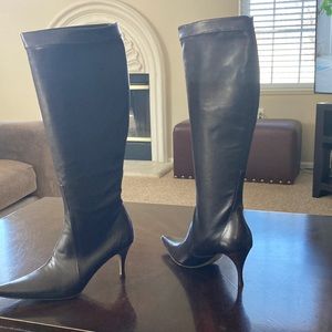 Cole Haan chocolate supple Italian leather boots.